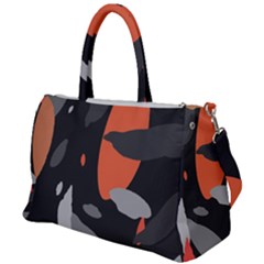 Pattern Formes Corail/noir Duffel Travel Bag by kcreatif