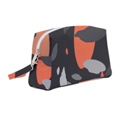 Pattern Formes Corail/noir Wristlet Pouch Bag (medium) by kcreatif