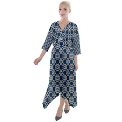 Df Dulcineea Savini Quarter Sleeve Wrap Front Maxi Dress by deformigo