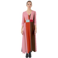 Stripey 19 Button Up Boho Maxi Dress by anthromahe