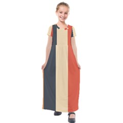 Stripey 22 Kids  Short Sleeve Maxi Dress by anthromahe