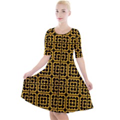 Df Unrest Vibe Quarter Sleeve A-line Dress by deformigo