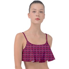 Df Ricky Purplish Frill Bikini Top