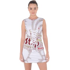 Fighting Golden Rooster  Lace Up Front Bodycon Dress by Pantherworld143