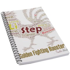 Fighting Golden Rooster 5 5  X 8 5  Notebook by Pantherworld143