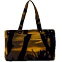 Silhouette Sunset Landscape Scene, Montevideo   Uruguay Canvas Work Bag View1
