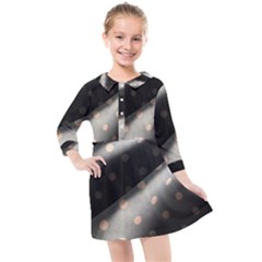 Polka Dots 1 1 Kids  Quarter Sleeve Shirt Dress by bestdesignintheworld