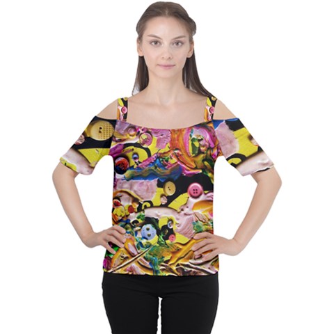 Alice Walk 1 2 Cutout Shoulder Tee by bestdesignintheworld