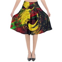 Revelation 1 3 Flared Midi Skirt by bestdesignintheworld