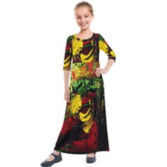 Revelation 1 3 Kids  Quarter Sleeve Maxi Dress by bestdesignintheworld