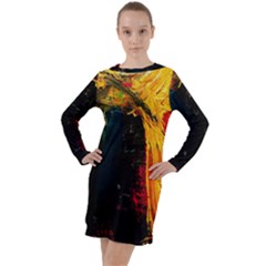 Revelation 1 8 Long Sleeve Hoodie Dress by bestdesignintheworld