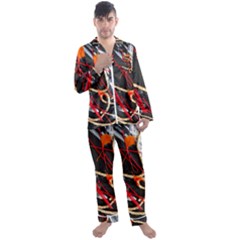 Collage 1 1 Men s Satin Pajamas Long Pants Set by bestdesignintheworld