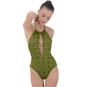 DF Manzanilla Plunge Cut Halter Swimsuit View1