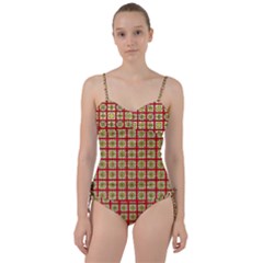 Df Hackberry Grid Sweetheart Tankini Set by deformigo