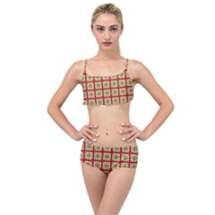 Df Hackberry Grid Layered Top Bikini Set by deformigo