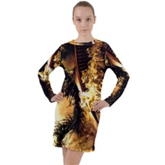 Christmas Tree  1 2 Long Sleeve Hoodie Dress