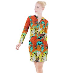 Fragrance Of Kenia 8 Button Long Sleeve Dress