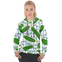 Seamless Pattern With Cucumber Women s Overhead Hoodie