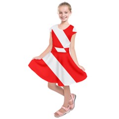 Diving Flag Kids  Short Sleeve Dress by FlagGallery