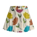 Pattern With Paper Tulips Mini Flare Skirt View1