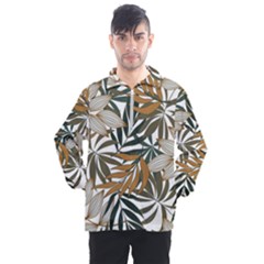 Trendy Seamless Tropical Pattern With Bright White Yellow Flowers Men s Half Zip Pullover by Wegoenart