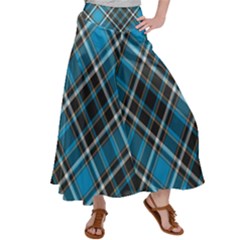 Tartan Scotland Seamless Plaid Pattern Vintage Check Color Square Geometric Texture Satin Palazzo Pants