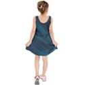 Abstract Glowing Blue Wave Lines Pattern With Particles Elements Dark Background Kids  Sleeveless Dress View2