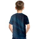 Abstract Glowing Blue Wave Lines Pattern With Particles Elements Dark Background Kids  Sport Mesh Tee View2