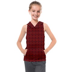 Df Pointsettia Kids  Sleeveless Hoodie by deformigo