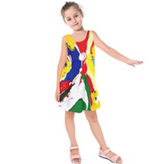 Africa As It Is 1 2 Kids  Sleeveless Dress by bestdesignintheworld