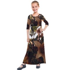 Lilies 1 1 Kids  Quarter Sleeve Maxi Dress by bestdesignintheworld