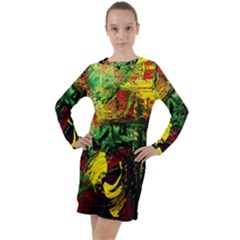 Revelation 1 2 Long Sleeve Hoodie Dress by bestdesignintheworld