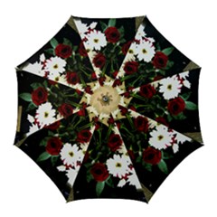 Roses 1 2 Golf Umbrellas by bestdesignintheworld