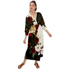 Roses 1 2 Grecian Style  Maxi Dress