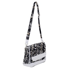 Marble Texture Shoulder Bag With Back Zipper