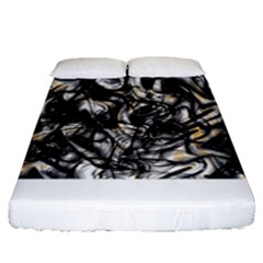 Marble Texture Fitted Sheet (queen Size) by letsbeflawed