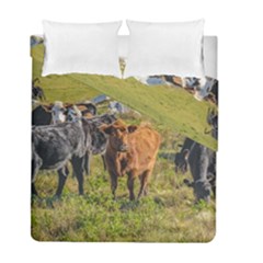 Cows At Countryside, Maldonado Department, Uruguay Duvet Cover Double Side (full/ Double Size) by dflcprints