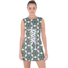 Monticello Lace Up Front Bodycon Dress by deformigo