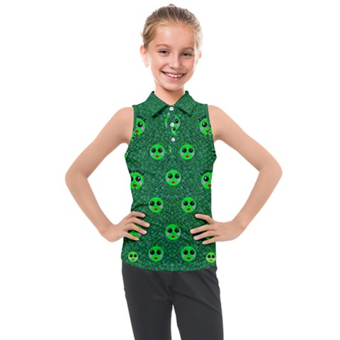 Smiling Happy Ones In The Fauna Kids  Sleeveless Polo Tee by pepitasart