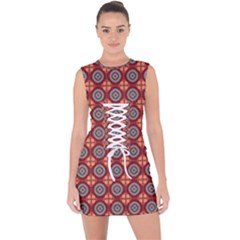 Espadella Lace Up Front Bodycon Dress by deformigo