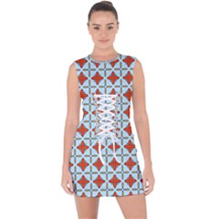 Montalvo Lace Up Front Bodycon Dress by deformigo