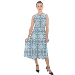 Deryneia Midi Tie-back Chiffon Dress by deformigo