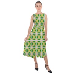 Thrillium Midi Tie-back Chiffon Dress by deformigo