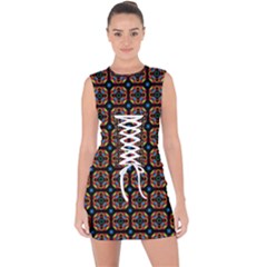 Frazee Lace Up Front Bodycon Dress by deformigo