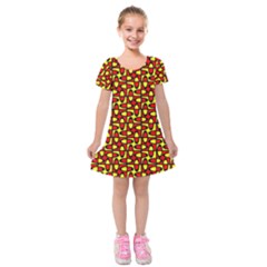 Rby-c-3-4 Kids  Short Sleeve Velvet Dress by ArtworkByPatrick