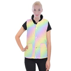 Pastel Goth Rainbow  Women s Button Up Vest by thethiiird