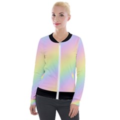 Pastel Goth Rainbow  Velour Zip Up Jacket