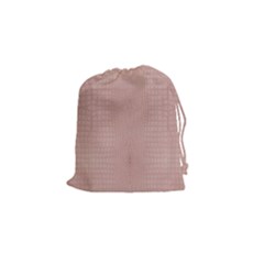 Pink Alligator Print Drawstring Pouch (small) by LoolyElzayat