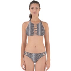 Python Snakeskin Print Perfectly Cut Out Bikini Set