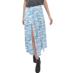 Abstract Velour Split Maxi Skirt by homeOFstyles